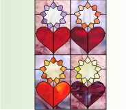 (image for) Hearts and flowers 4 glass