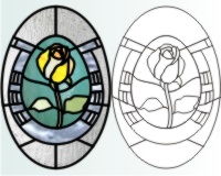 (image for) Horseshoe and rose oval