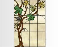 Left panel of Maple leaf tryptic (image for) Left panel of Maple leaf tryptic