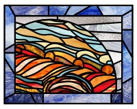 Jupiter (planet) stained glass pattern (image for) Jupiter (planet) stained glass pattern