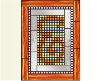 (image for) Light-brite stained glass "E"