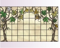 (image for) Maple leaf tryptich 24 inches x 40 inches