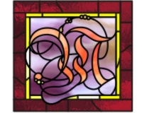 Medieval alphabet letter "M" 1 (image for) Medieval alphabet letter "M" 1