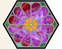 (image for) Geometric floral stepping stone