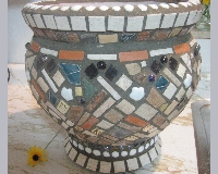 (image for) Clay pots with ceramic tile LARGE