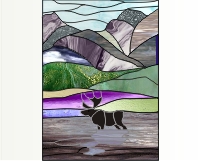 (image for) Mountains lake and moose