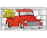 (image for) Old truck stained glass pattern