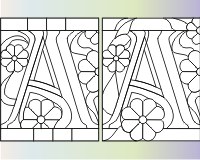 (image for) Ornamental English "A" 8x10