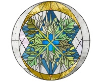 (image for) Passover egg 1 (with parsley hebrew star)