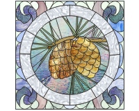 (image for) Pine cones and paisley border