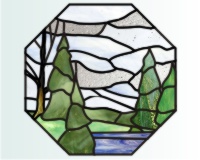 (image for) Pine trees sky octagon L 2