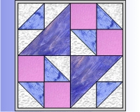 (image for) Pink traditional triangles-glass