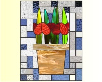 (image for) Planting pot (clay pot and) tulips