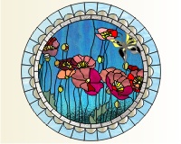 (image for) Poppies round butterfly border