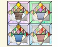 (image for) Quilt basket x 4