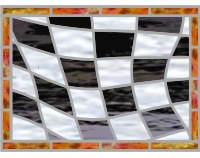 (image for) Racing flag stained glass pattern