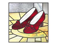 (image for) Red shoes (and) yellow brick road var 1