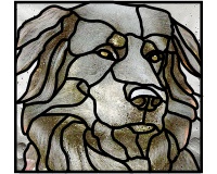 (image for) Rescue dog (custom pet stained glass pattern)