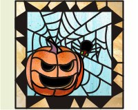(image for) Halloween scary pumpkin border