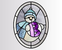 Alphabet snowman "B" (image for) Alphabet snowman "B"