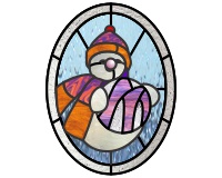 (image for) Alphabet snowman "M"