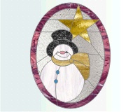 (image for) Snowman Christmas star 9 x 12