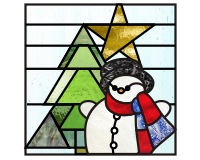 (image for) Snowman christmas tree and star 1