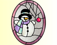 (image for) Snowman ornament and stick tree