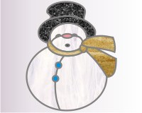 (image for) Snowman suncatcher