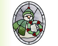 (image for) Snowman and wreath