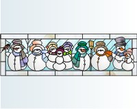 (image for) Snowmen in a row