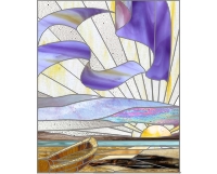 (image for) Spirit, waters, boat and sea stained glass pattern