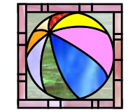 Easy beach ball stained glass pattern (image for) Easy beach ball stained glass pattern