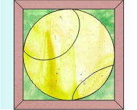 Tennis ball stained glass pattern (image for) Tennis ball stained glass pattern