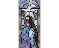 (image for) Standing creche and stars