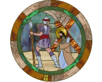 (image for) Station II of the cross - Christ led out - stained glass