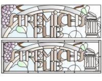 (image for) Stremich's Pub transom for bar