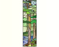 (image for) Summer (center left panel to four seasons beams birds)