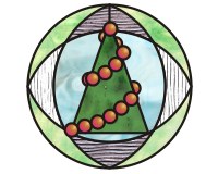 (image for) Suncatcher christmas tree abstract