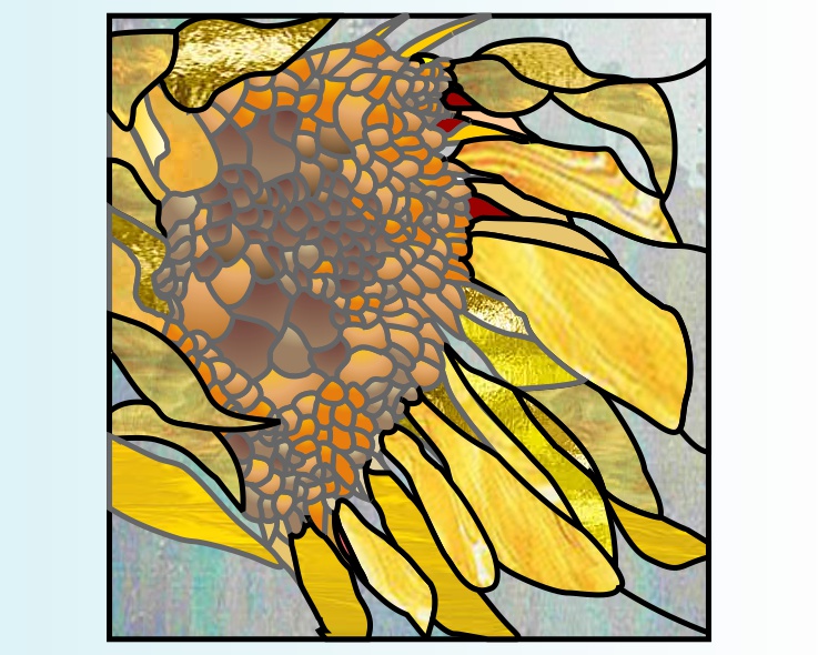 (image for) Sunflower just center rectangular