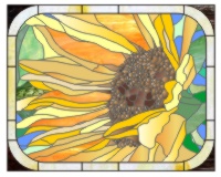 (image for) Sunflower 1 large with 1 border
