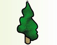 (image for) Super simple two piece christmas tree ornament
