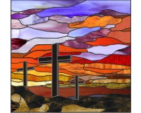 (image for) Three crosses at sunset