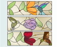 (image for) Three hummingbird transoms 2 (horizontal transoms)