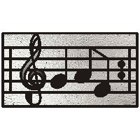 (image for) Treble clef and three notes