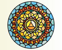 (image for) Tumbling squares roundel 5