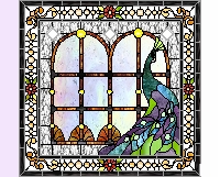 (image for) Peacock and flower border