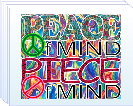 (image for) Peace of Mind NOT Piece of mind!