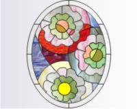 (image for) Valentine 3 flower oval
