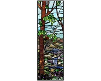 (image for) Waterfall trees rocks columbines mountains 1a